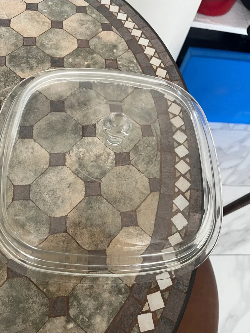 Cornflower Corningware White dutch oven3with Blue Floral Motif and Glass Lid